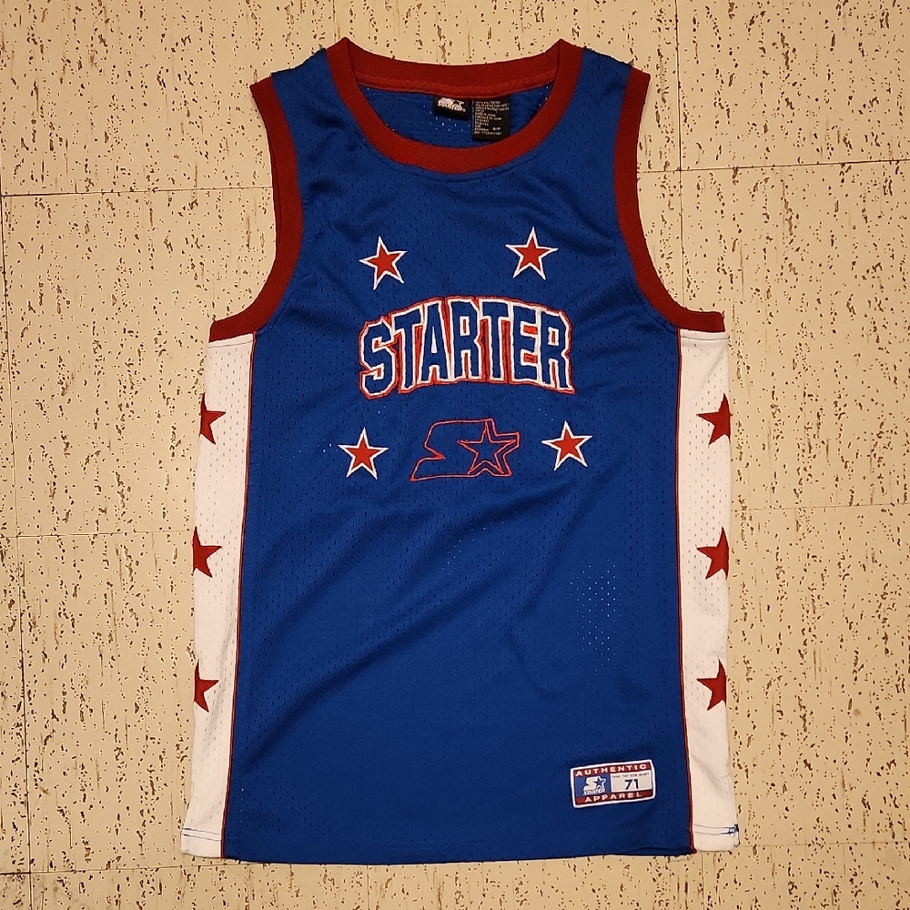 Starter Oversized Star Basketball Jersey Vintage Y2K Blue , White & Red
